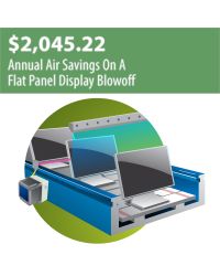 The electronic flow control can save you money by turning off the air when it is not needed.