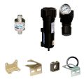 Line Vac Kits include a Line Vac, mounting bracket, filter separator and pressure regulator (with coupler).