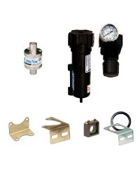 Line Vac Kits include a Line Vac, mounting bracket, filter separator and pressure regulator (with coupler).