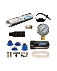 Model 812003M In-Line E-Vac Deluxe kit with straight through muffler adds a filter separator and pressure gauge.