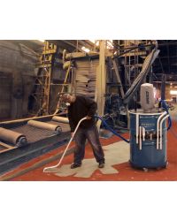 110 Gallon Heavy Duty Dry Vac provides maximum capacity cleanup for a large