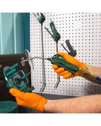 The VariBlast Precision Safety Air Gun removes dirt and debris from a blind hole before reassembly.