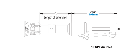 TurboBlast Safety Air Gun Dimensions