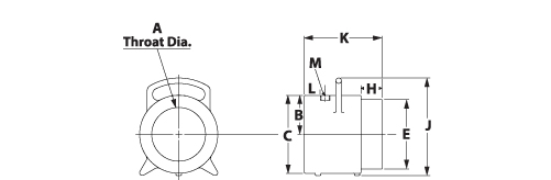 EXAIR Super Air Amplifier Dimensions